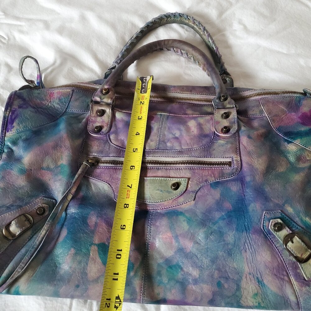 Balenciaga Graffiti giant City Bag Purse pink blue purple green grey gray silver - Picture 15 of 16